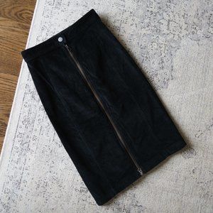 Aritzia Wilfred Free fine corduroy zipper pencil skirt